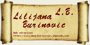 Lilijana Burinović vizit kartica